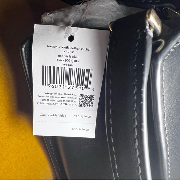 Kate Spade Black Reegan Smooth Leather Satchel - Picture 9 of 11